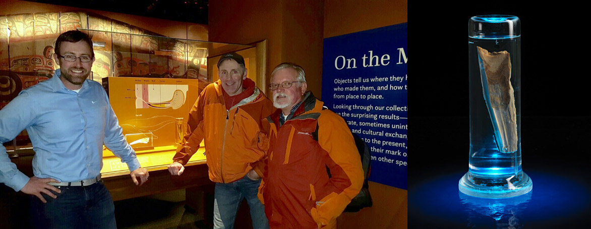 Sascha Usenko (Left), Stephen Trumble (Center), and Charles Potter (Right) visiting the Smithsonian Institution’s Museum of Natural History, Objectives of Wonder. 
